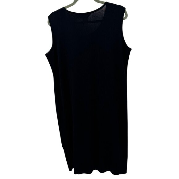 Exclusively Misook Black Sleeveless Sheath Dress Womens Size XL 100% Acrylic - Picture 5 of 5